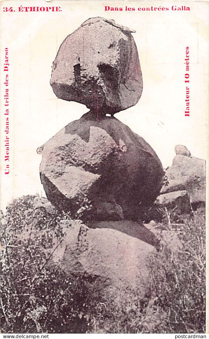 Ethiopia - A Megalith In The Jarso Tribe (Gallaland) - Publ. St. Lazarus Printin - Ethiopie