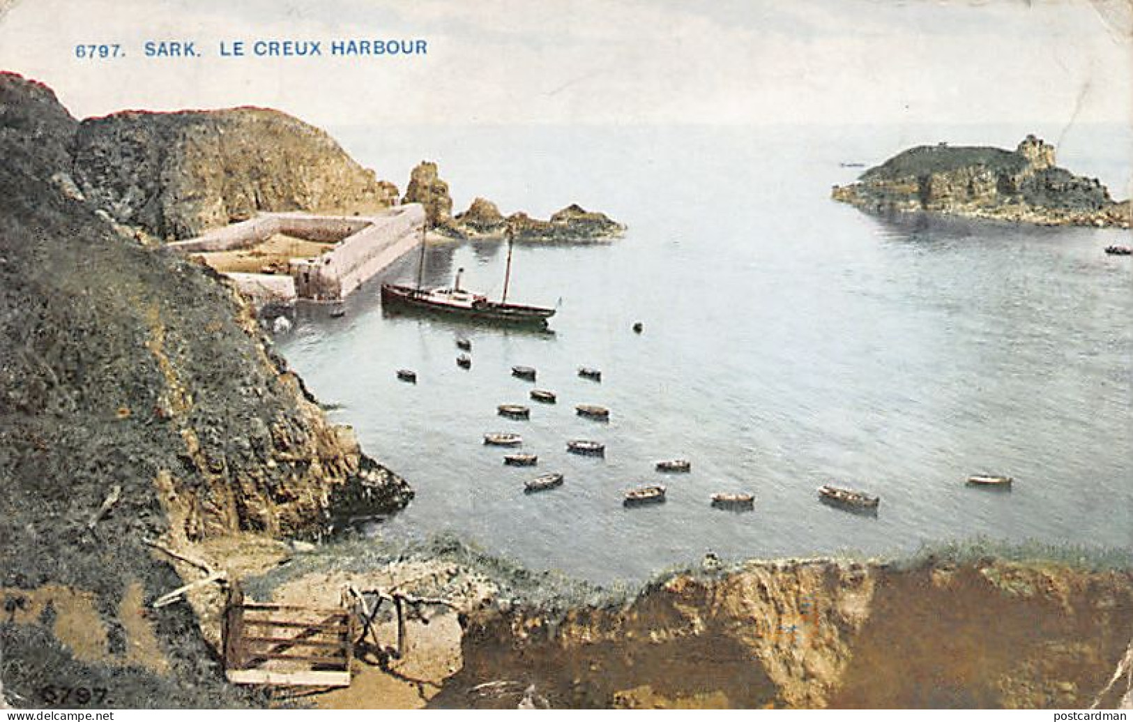 SARK - Le Creux Harbour - Publ. Tozers - Celesque Series - The Photochrom Co. Ltd. 6797 - Sark