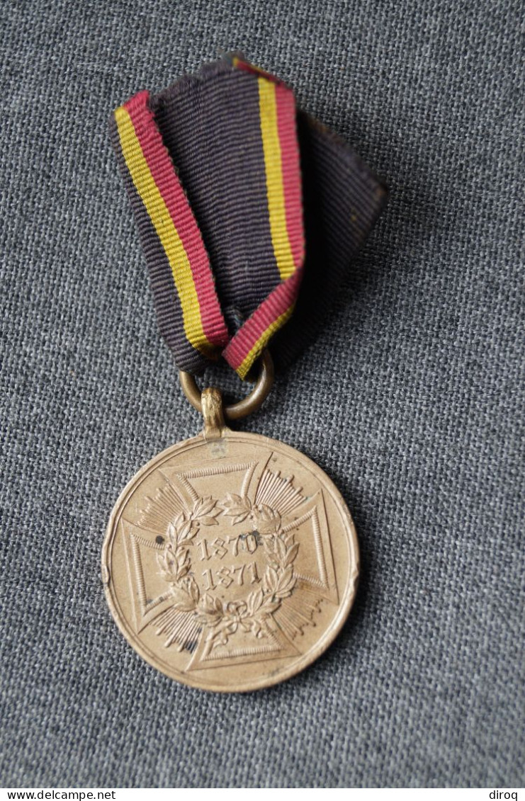 Ancienne Médaille Décoration, Combattants Prusse,1870-1871 - Before 1871