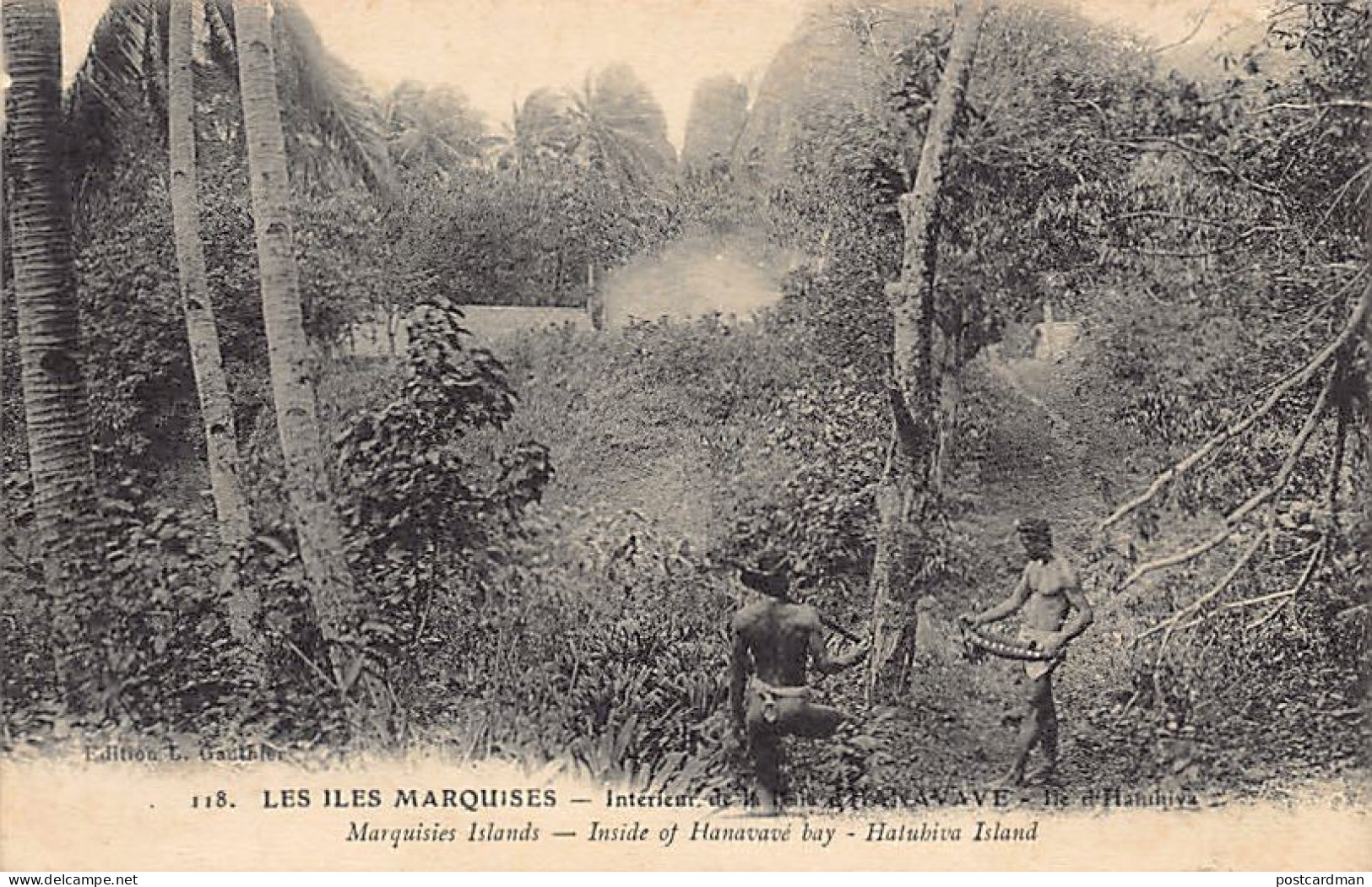 Polynésie - Iles Marquises - Intérieur De La Baie De HANAVAVE, Ile De Hatuhiva - Ed. L. Gauthier. - Polynésie Française