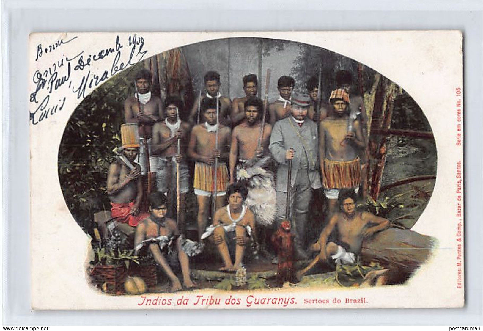 Brasil - Indios Da Tribu Dos Guaranys - Sertoes Do Brasil - Ed. Bazar De Paris, M. Pontes  - Altri & Non Classificati