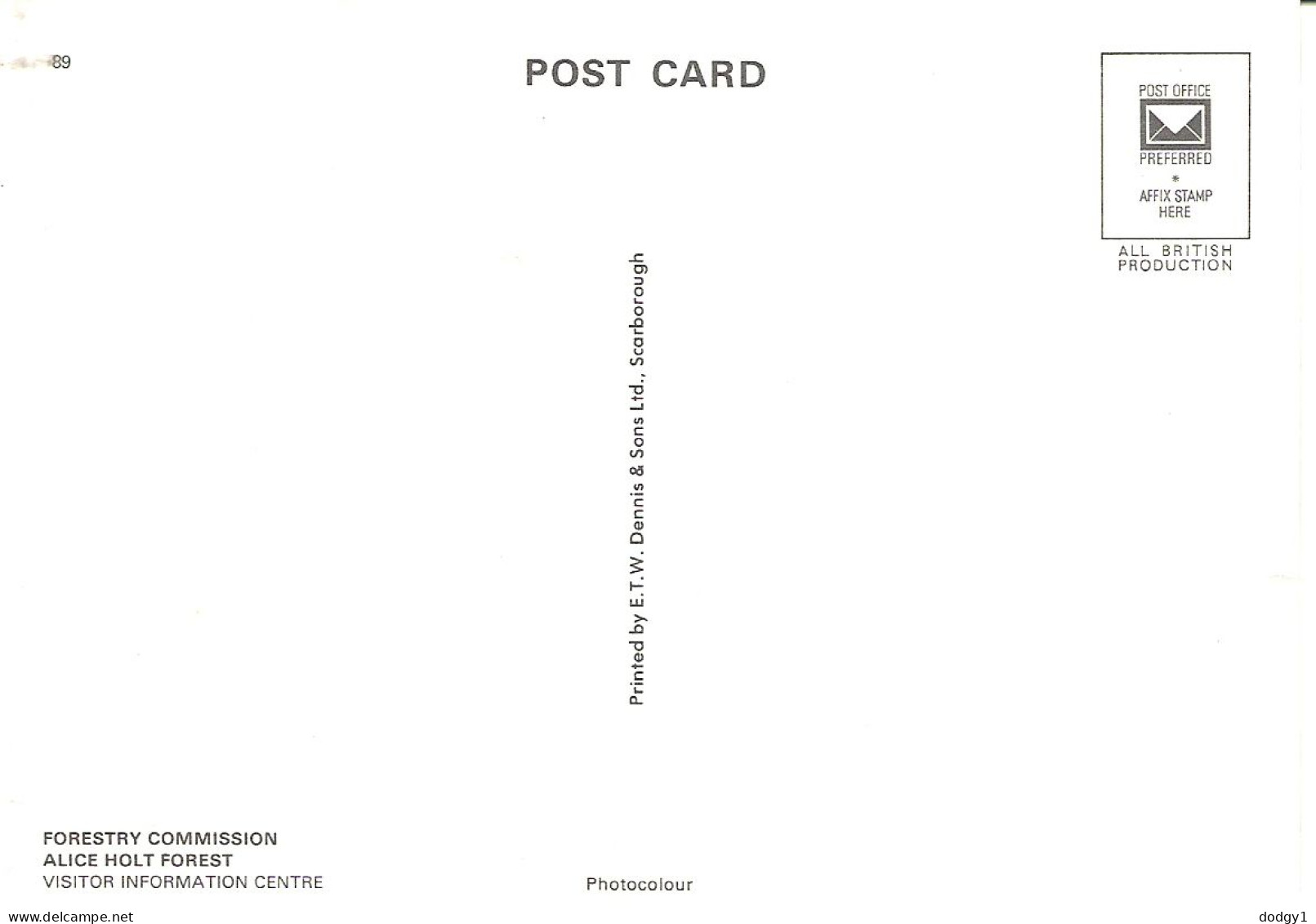 VISITOR CENTRE, ALICE HOLT FOREST, FARNHAM, HAMPSHIRE, ENGLAND. UNUSED POSTCARD M2 - Other & Unclassified