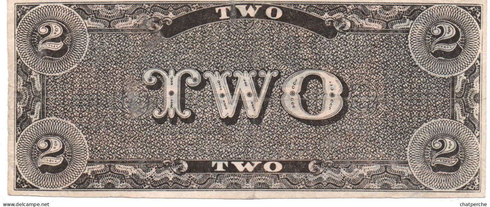 POUR COLLECTIONNEUR FAUX-BILLET FAKE 2 TWO DOLLARS THE CONFEDERATE UNITED STATES OF AMERICA - Verzamelingen