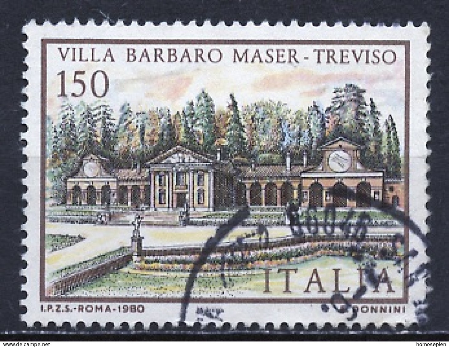 Italie - Italy - Italien 1980 Y&T N°1466 - Michel N°1734 (o) - 150l Villa Barbaro Maser - 1971-80: Gebraucht