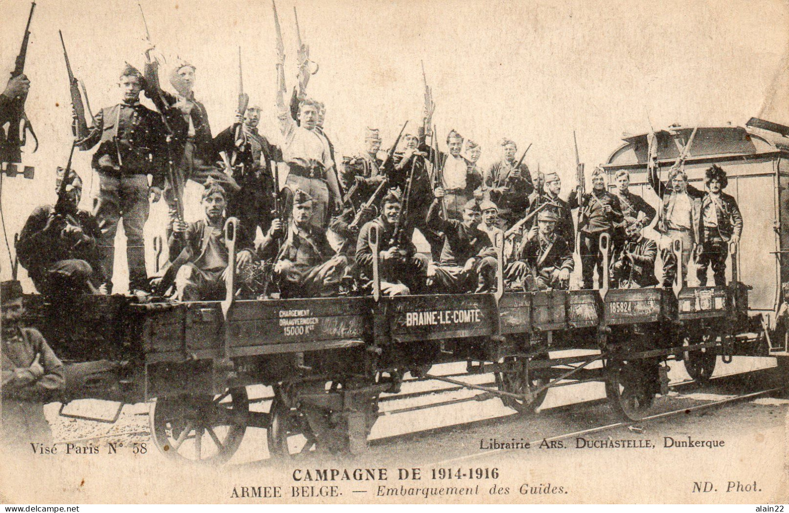 Armée Belge.Embarquement Des Guides(Wagon De Braine Le Comte) - Braine-le-Comte