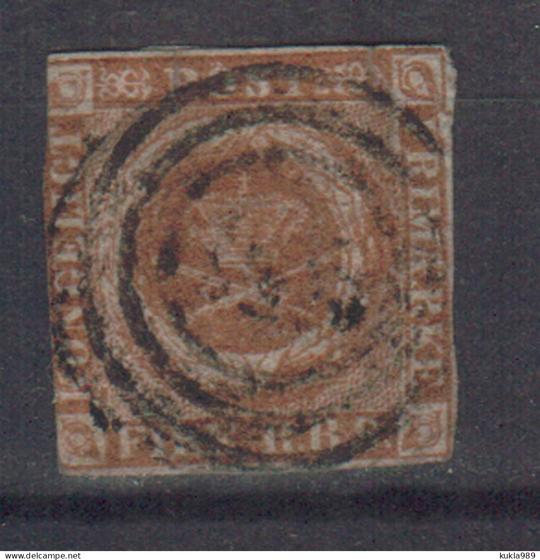 DENMARK STAMPS, 1851. Sc.#2, USED - Gebruikt