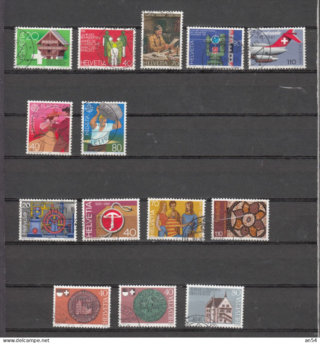 1981    LOT    OBLITERES       CATALOGUE SBK - Used Stamps