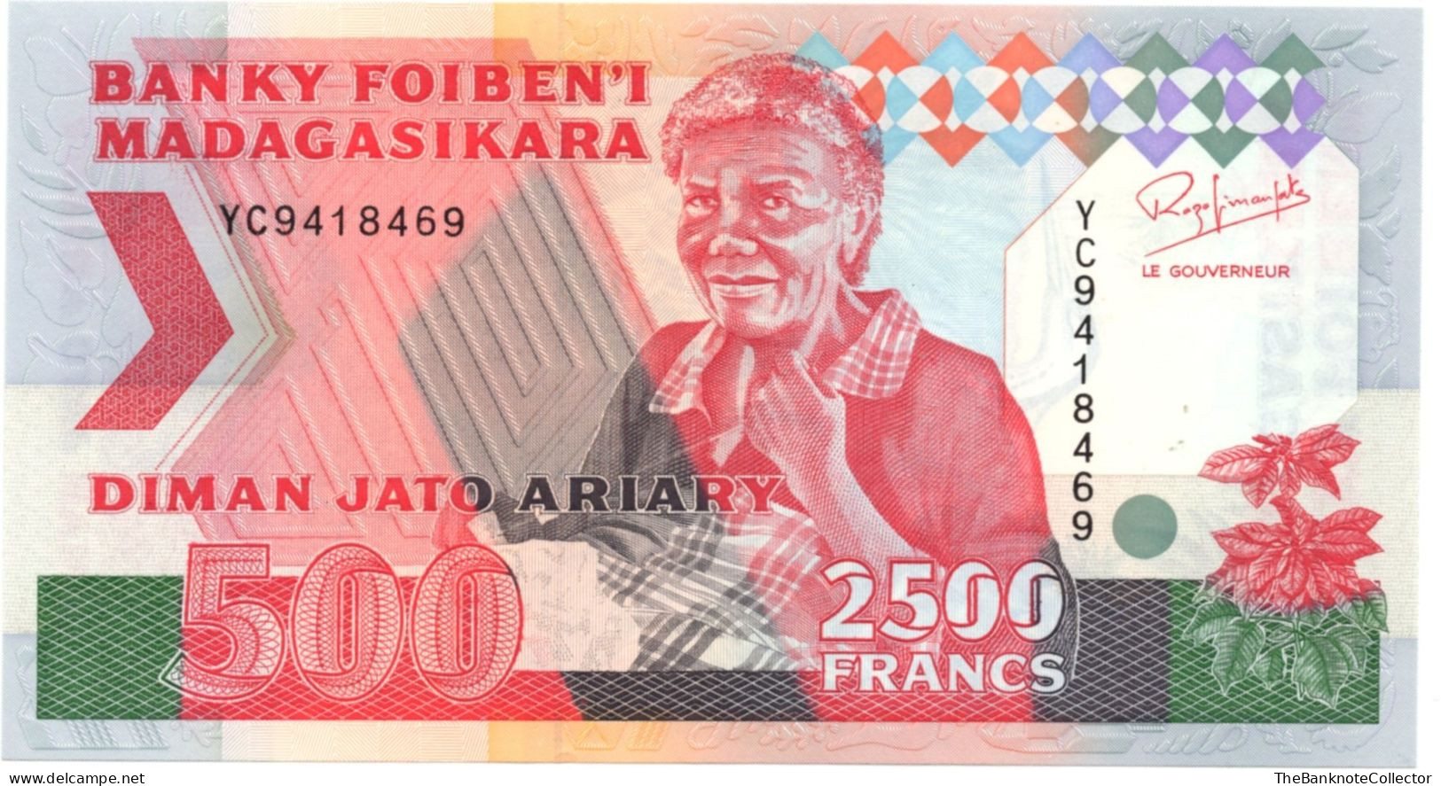 Madagascar 2500 Francs =500 Ariary ND 1993 P-72 UNC - Madagaskar