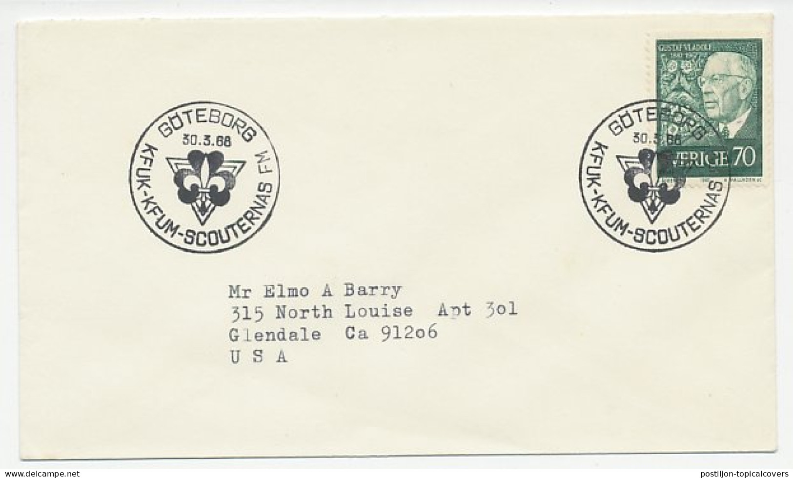 Cover / Postmark Sweden 1968 Scouting - Other & Unclassified