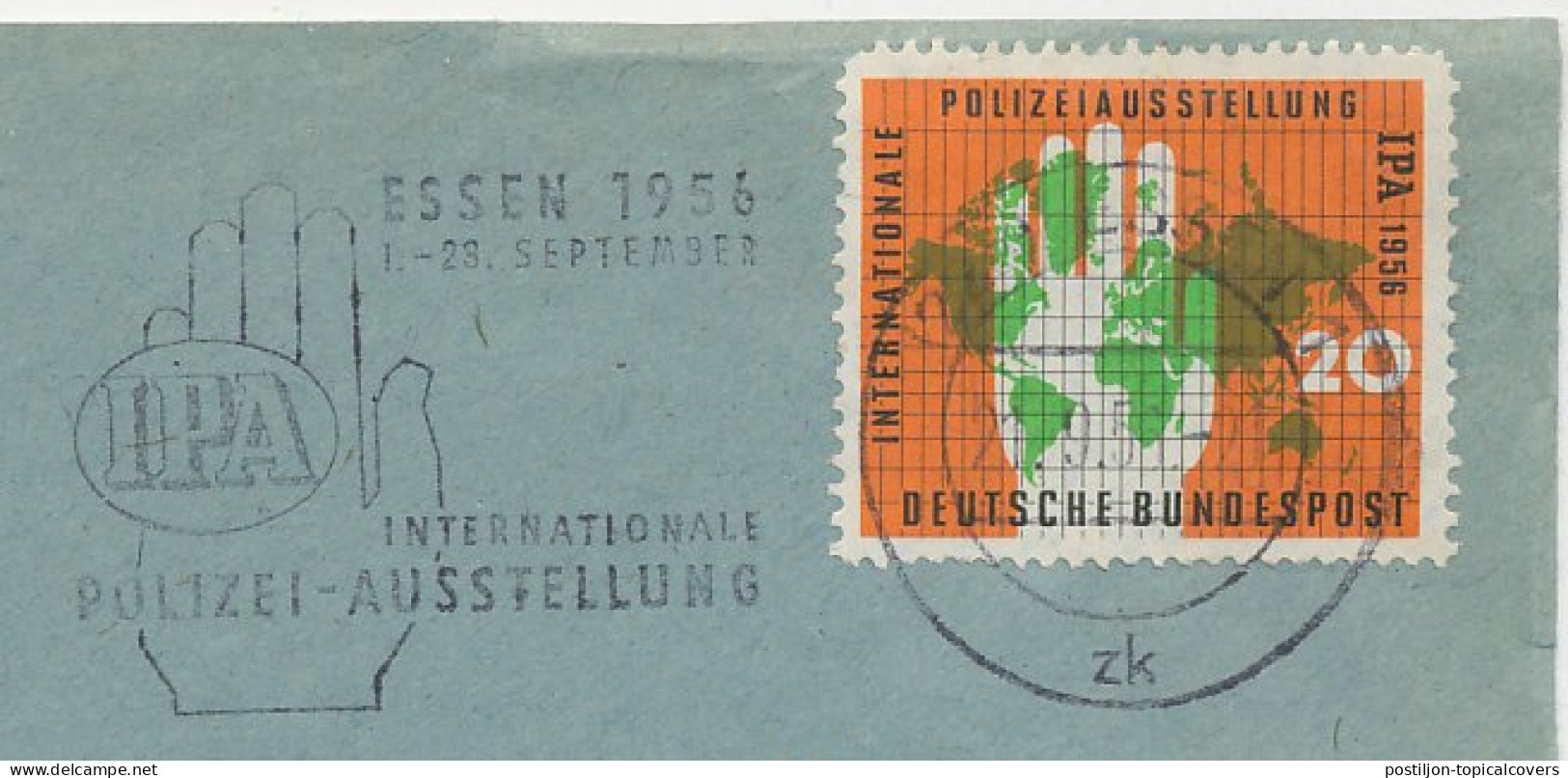 Cover / Postmark / Stamp Germany 1956 Police Exhibition Essen 1956 - IPA - Police - Gendarmerie