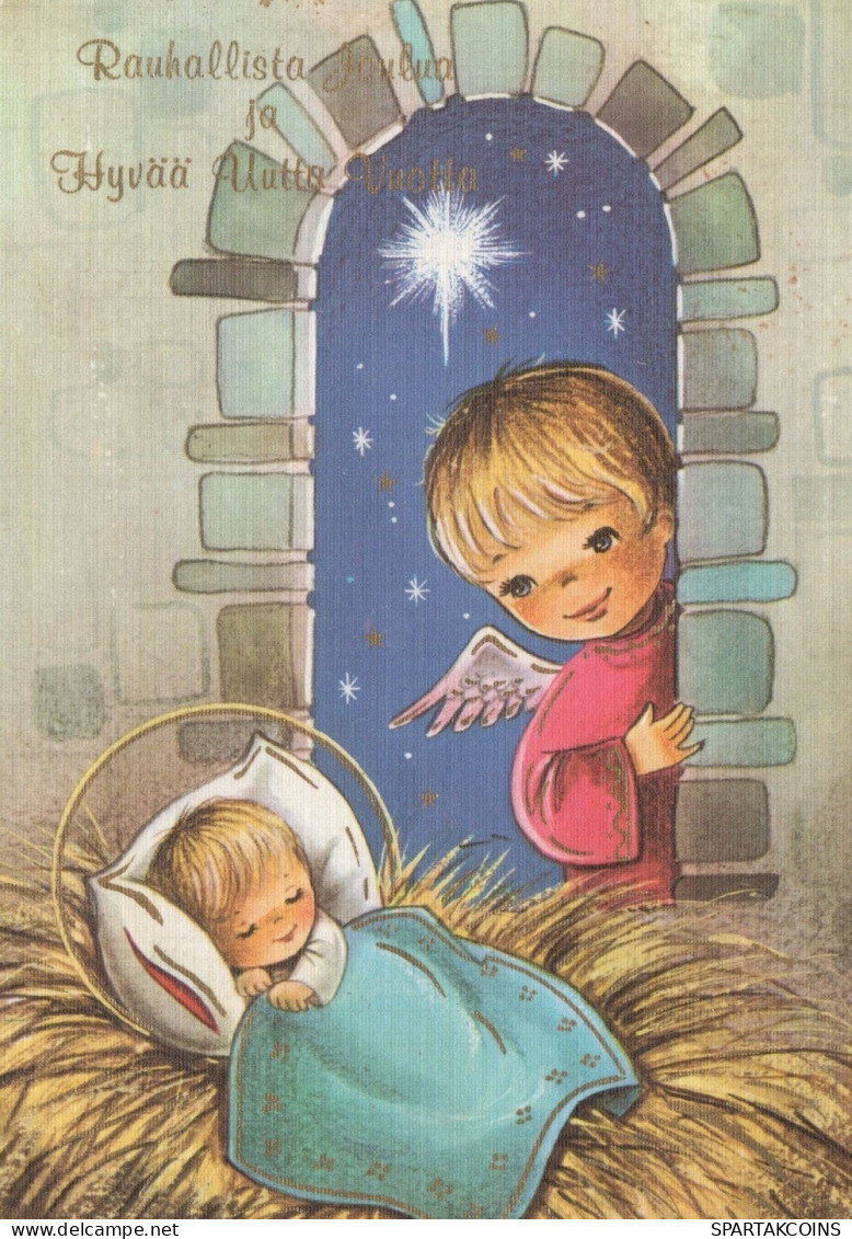 ANGEL CHRISTMAS Holidays Vintage Postcard CPSM #PAH736.GB - Anges