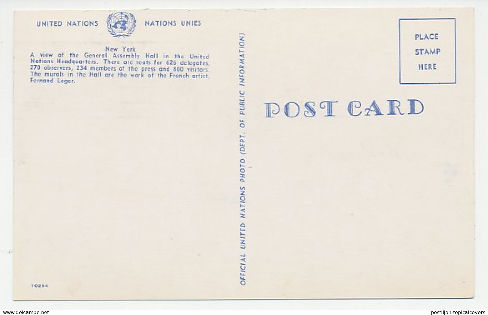 Maximum Card United Nations 1957 General Assembly Hall - VN