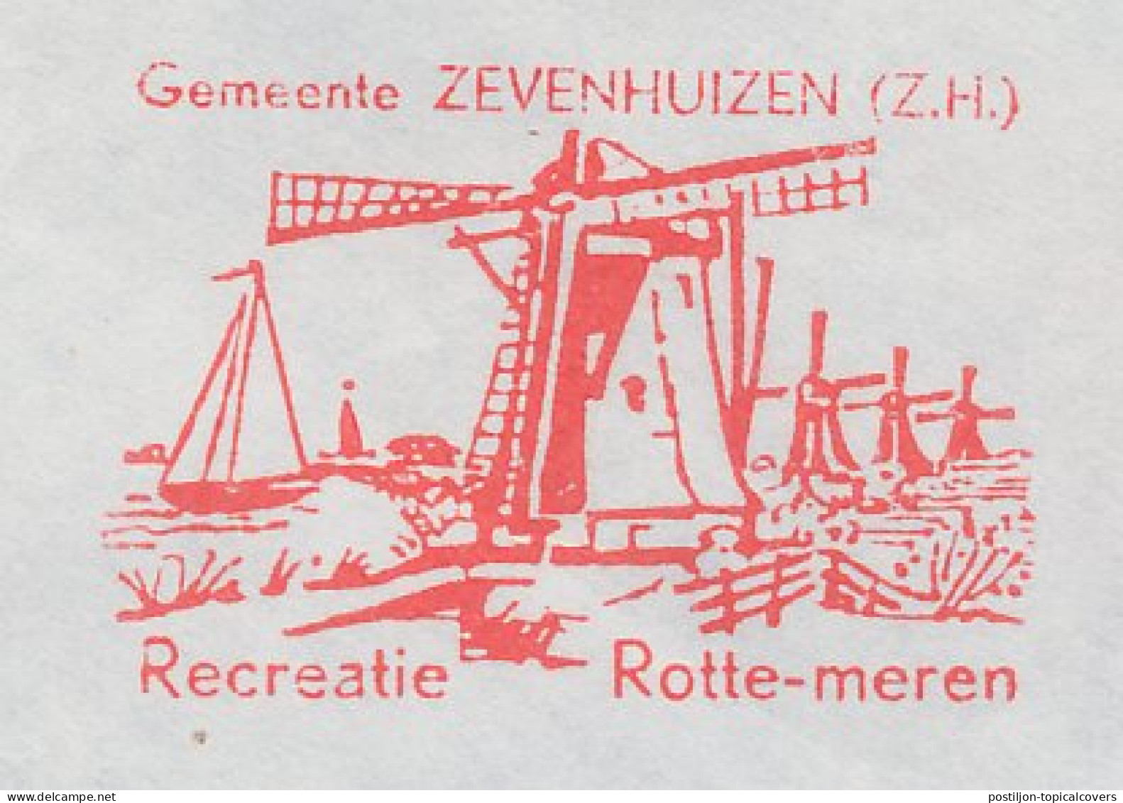 Meter Cover Netherlands 1981 Windmill - Zevenhuizen - Molens
