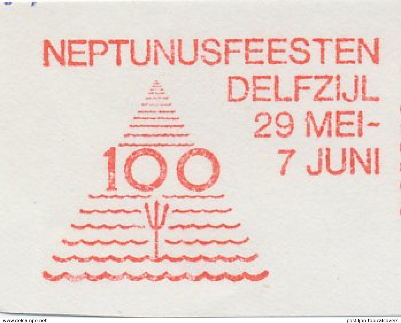 Meter Cut Netherlands 1976 Neptune Feasts Delfzijl - Mitologia