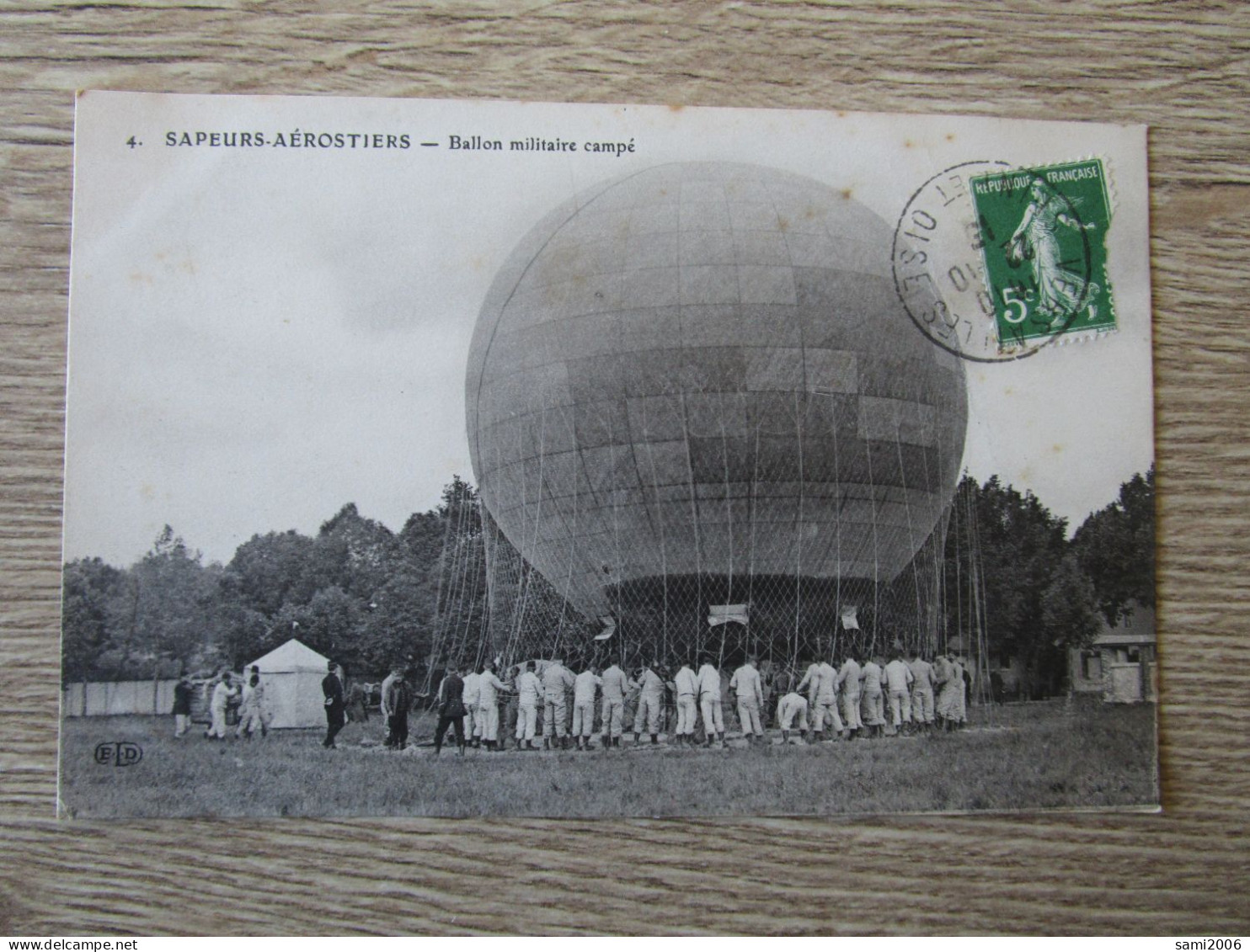 SAPEURS AEROSTIERS BALLON MILITAIRE CAMPE ANIMEE - Fesselballons