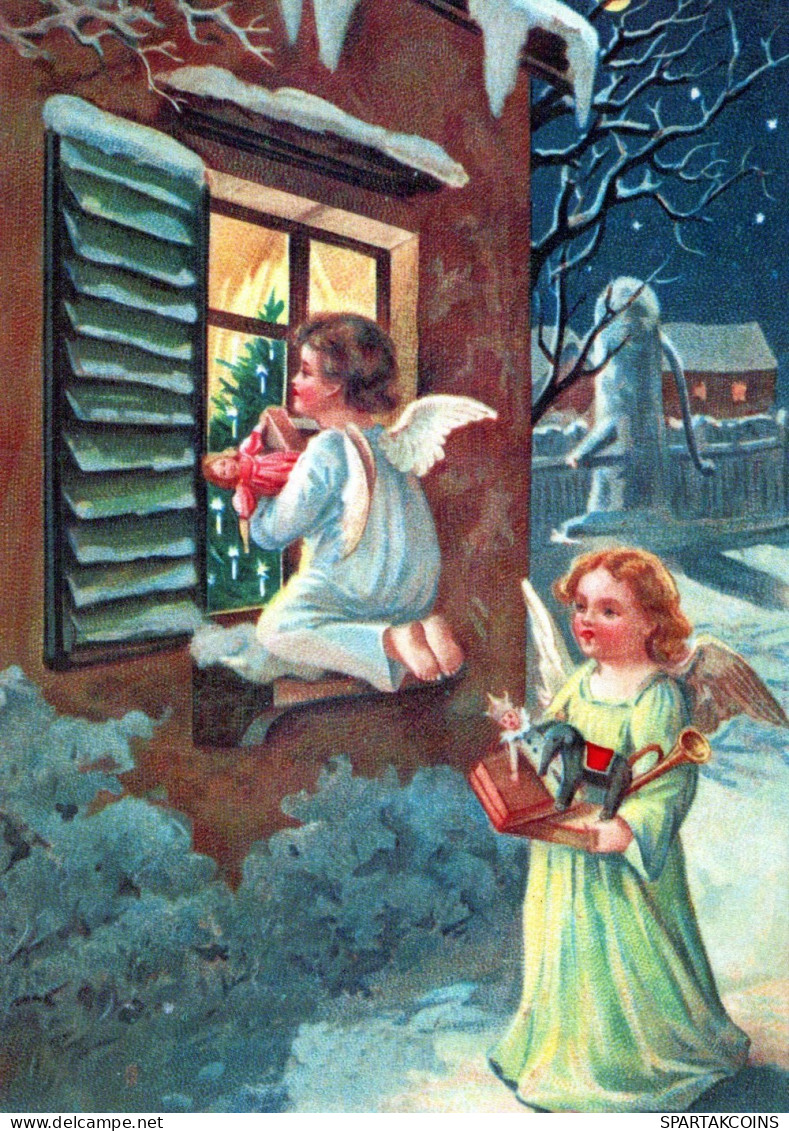 ÁNGEL NAVIDAD Vintage Tarjeta Postal CPSM #PAH859.ES - Anges