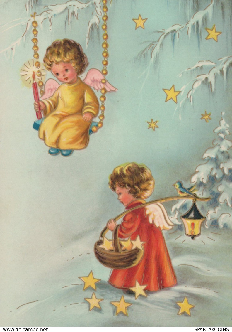 ÁNGEL NAVIDAD Vintage Tarjeta Postal CPSM #PAH925.ES - Anges