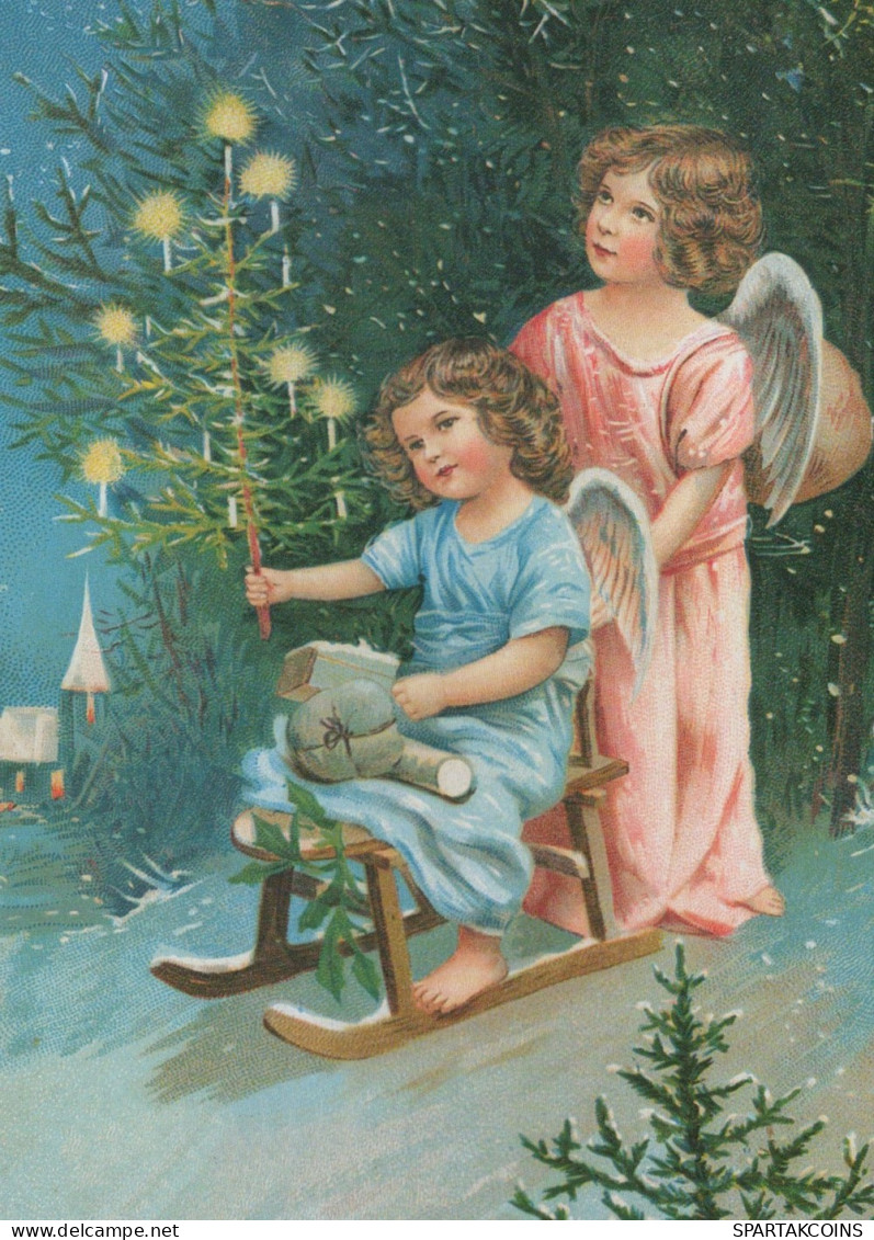 ÁNGEL NAVIDAD Vintage Tarjeta Postal CPSM #PAH495.ES - Anges