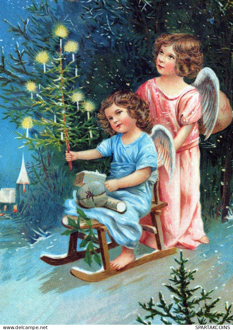 ÁNGEL NAVIDAD Vintage Tarjeta Postal CPSM #PAH495.ES - Anges