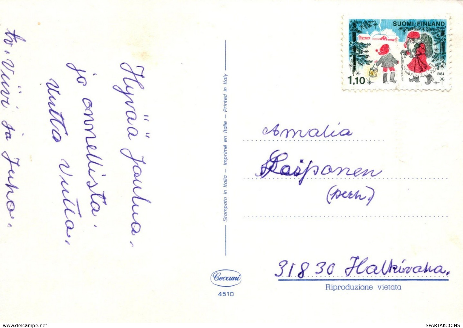 ÁNGEL NAVIDAD Vintage Tarjeta Postal CPSM #PAH237.ES - Anges