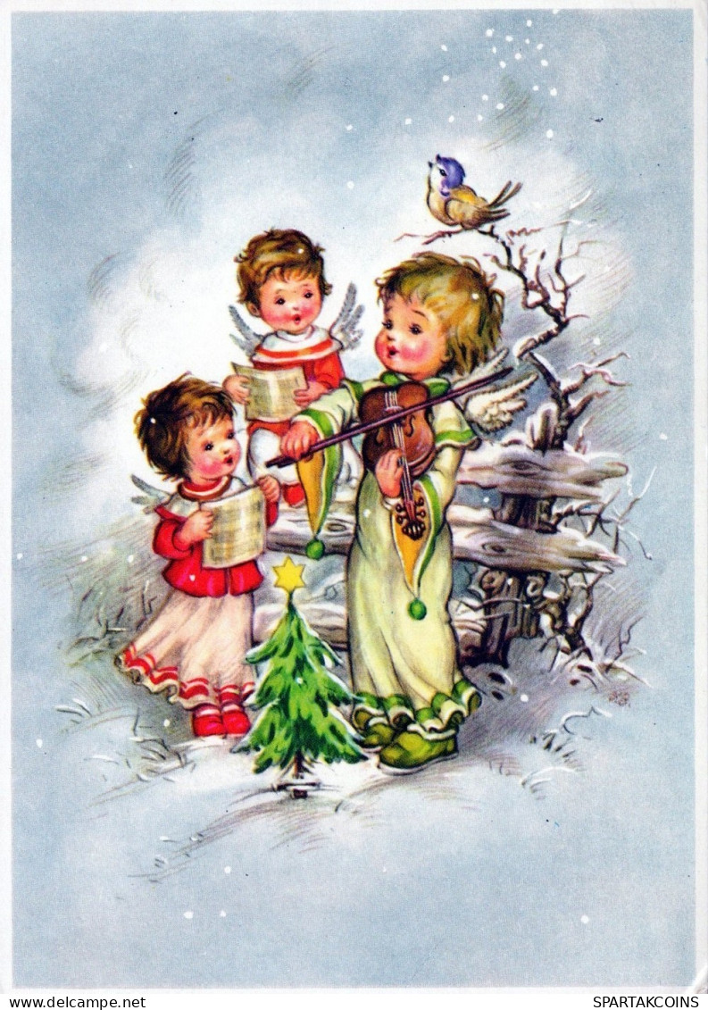 ÁNGEL NAVIDAD Vintage Tarjeta Postal CPSM #PAG923.ES - Anges