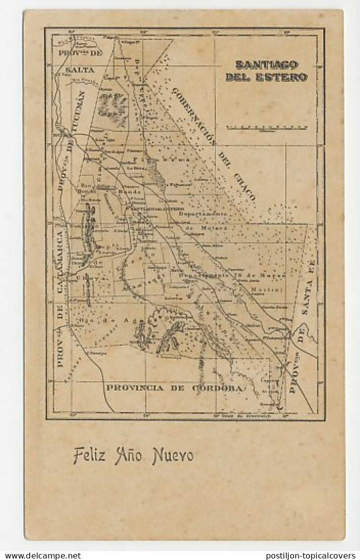 Postal Stationery Argentina Santiago Del Estero - Geografia