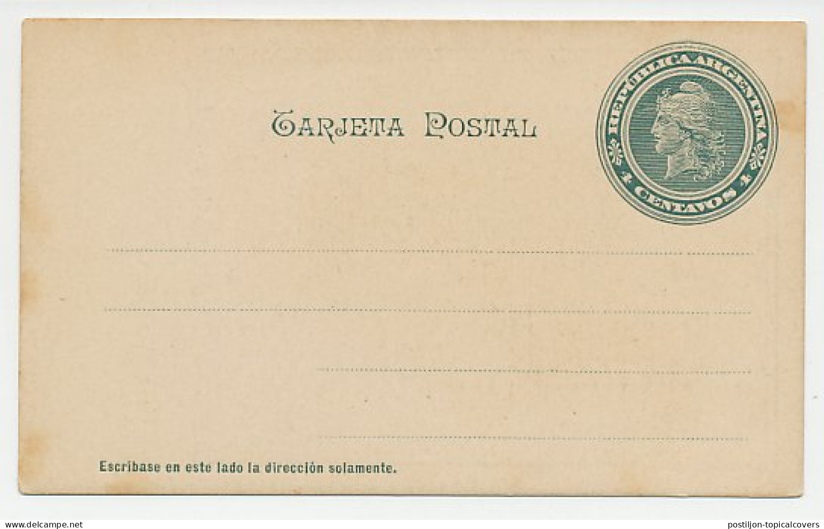 Postal Stationery Argentina Santiago Del Estero - Geografia