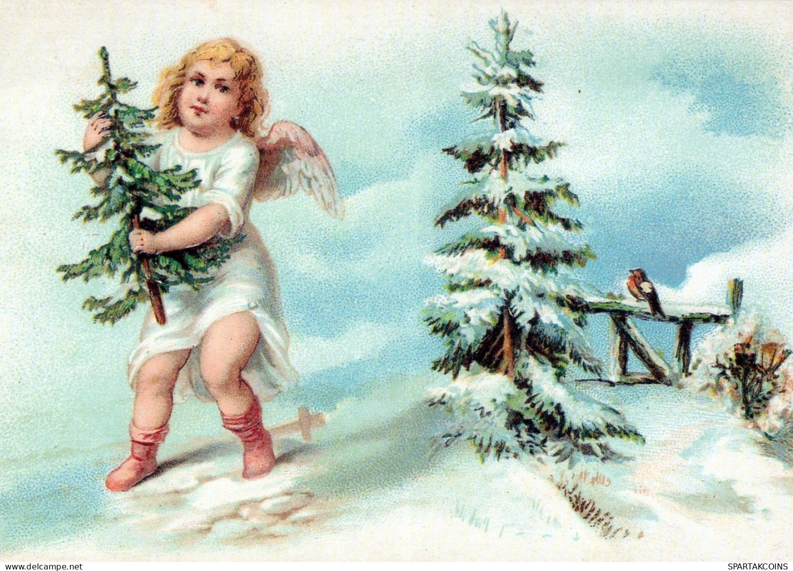 ANGE NOËL Vintage Carte Postale CPSM #PAH366.FR - Anges