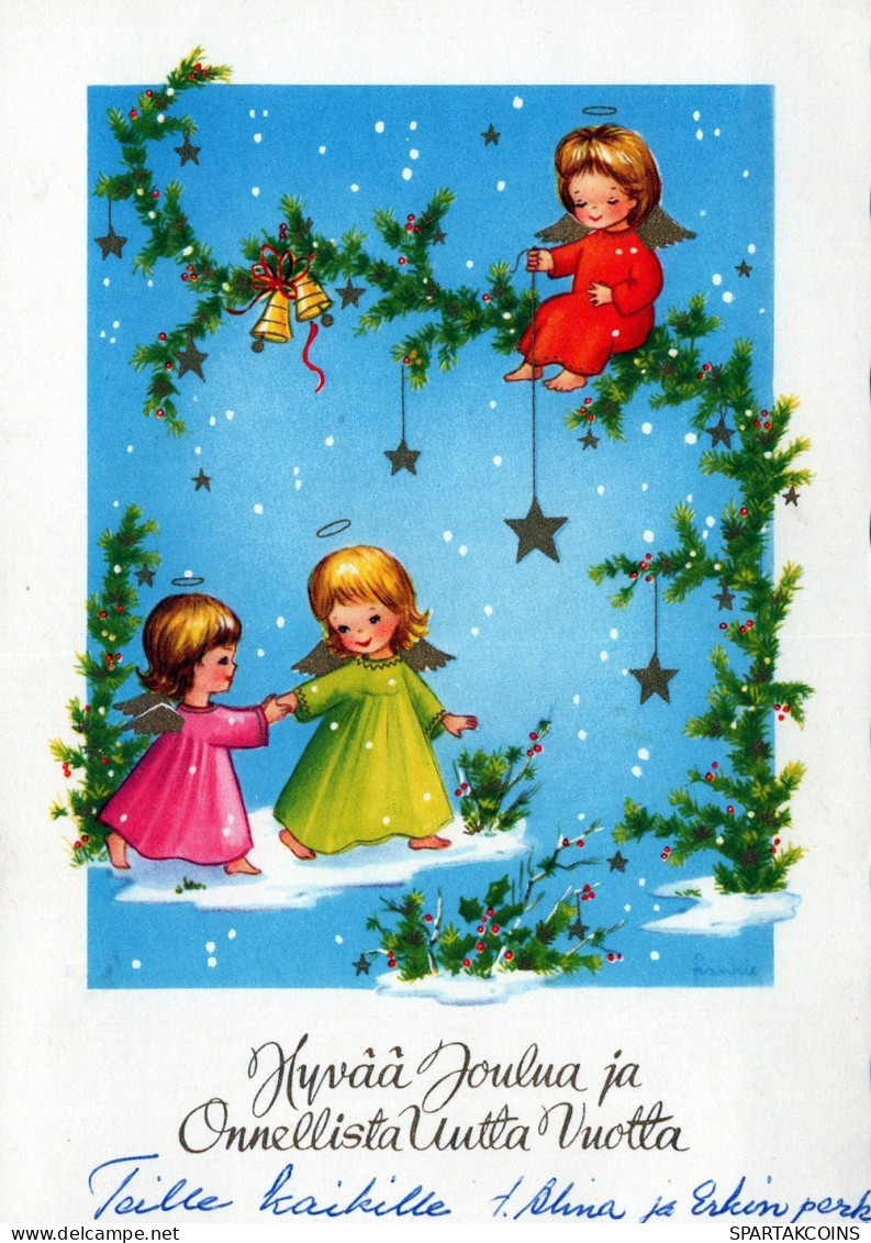 ANGE NOËL Vintage Carte Postale CPSM #PAG924.FR - Anges