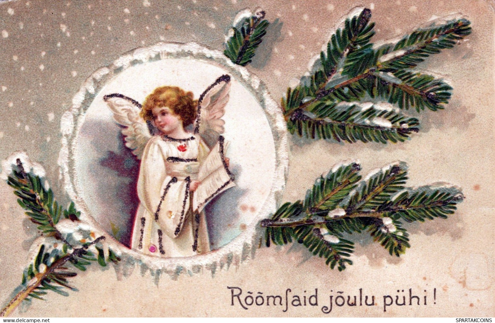 1904 ÁNGEL NAVIDAD Vintage Antiguo Tarjeta Postal CPA #PAG667.ES - Anges