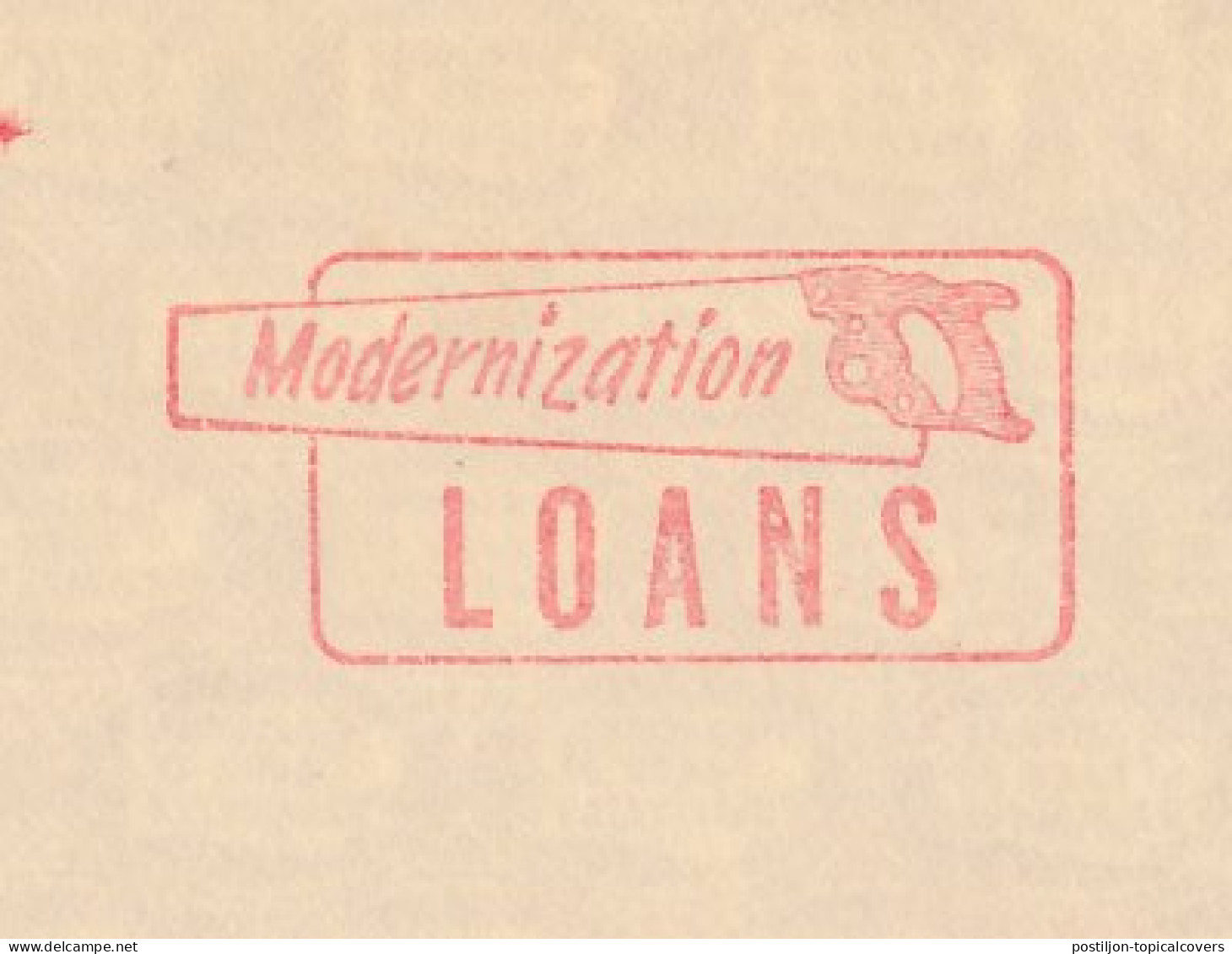 Meter Cover USA 1958 Handsaw - Modernization Loans - Autres & Non Classés