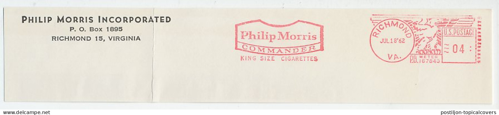 Meter Top Cut USA 1962 Cigarette - Philip Morris - Tobacco
