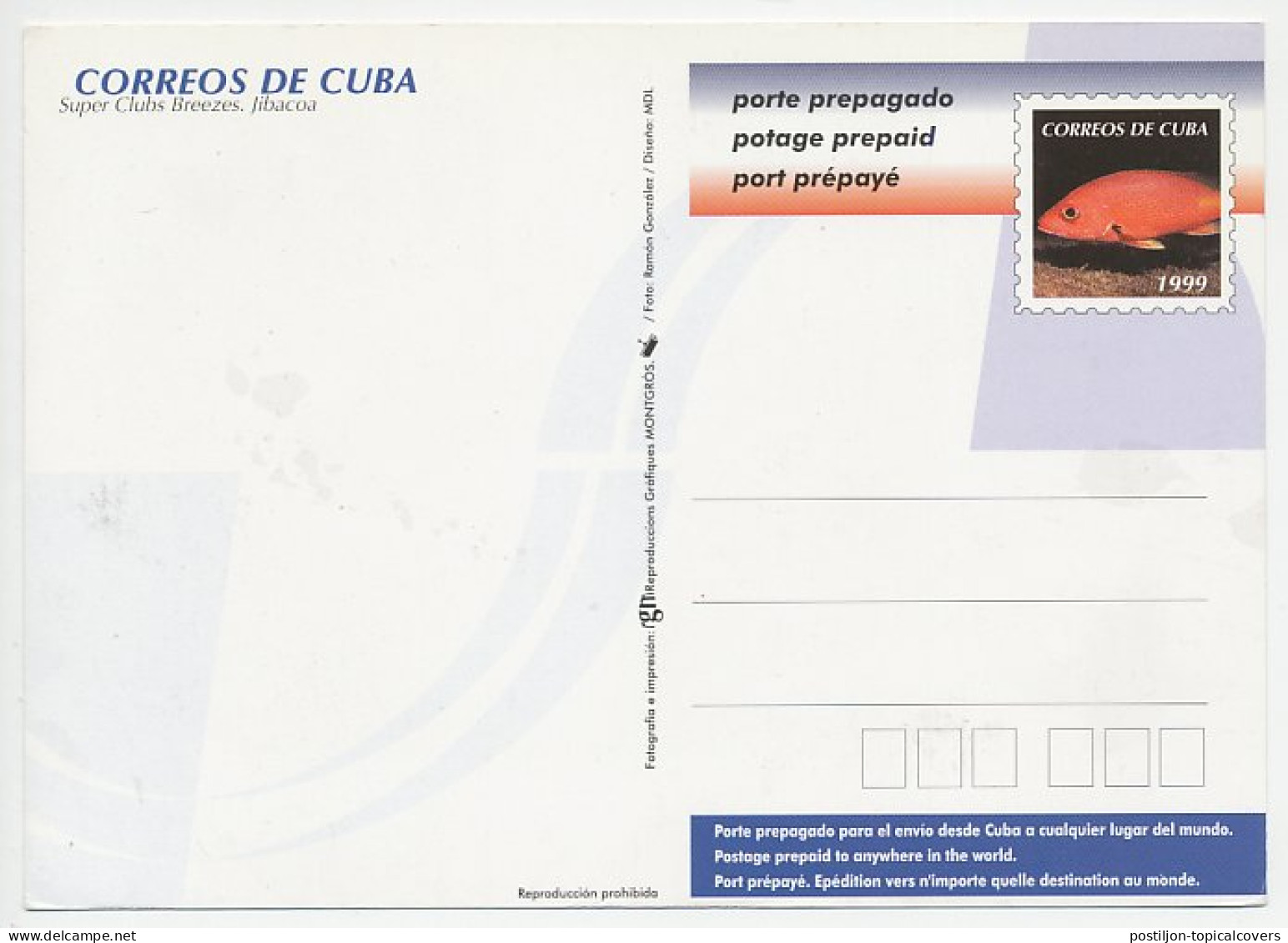 Postal Stationery Cuba 1999 Clubs  - Other & Unclassified