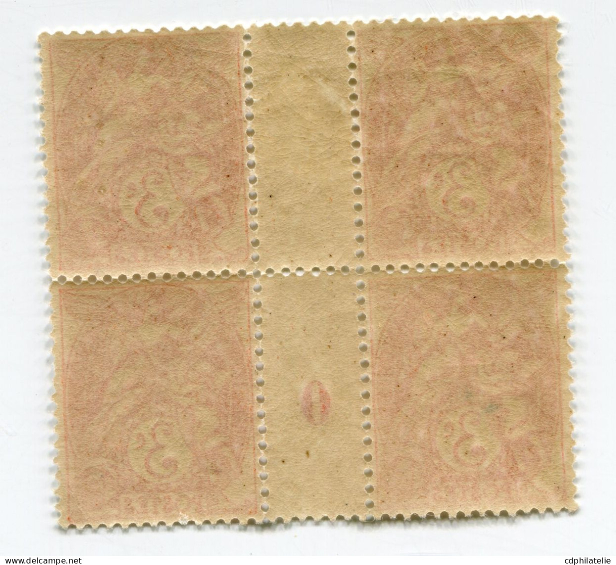 FRANCE N°109 ** TYPE BLANC IB EN BLOC DE 4 AVEC MILLESIME 0 ( 1910 ) - Millesimi