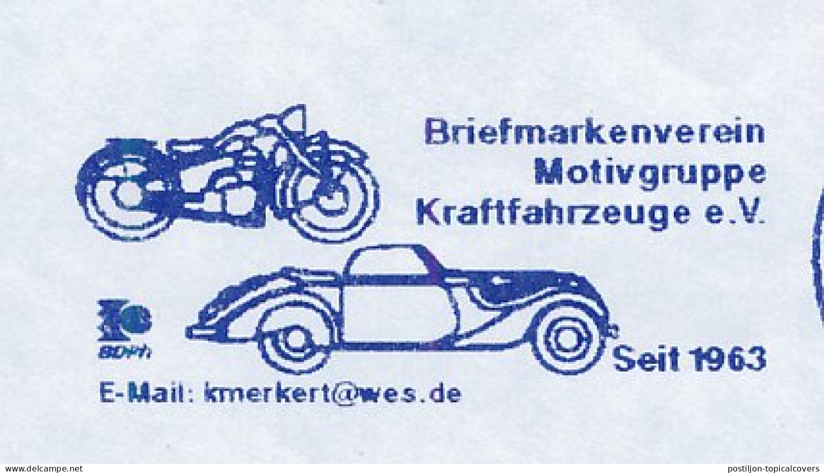 Meter Cover Germany 2001 Motorcycle - Car - Motorbikes