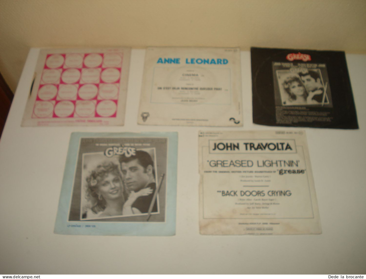 B15/ 5 Vinyles  SP - 7" - Musique Film - Grease - Summer Night - Travolta  ETC.. - Musica Di Film