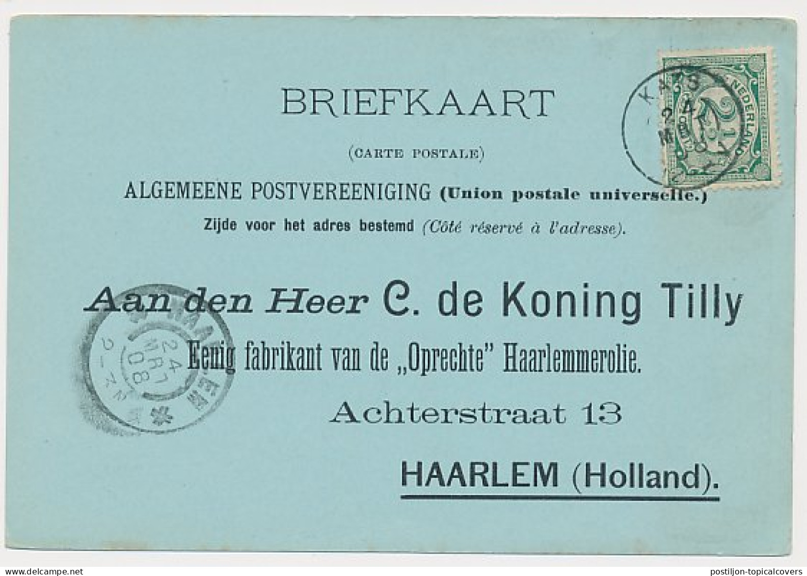 Kleinrondstempel Kats 1908 - Zonder Classificatie