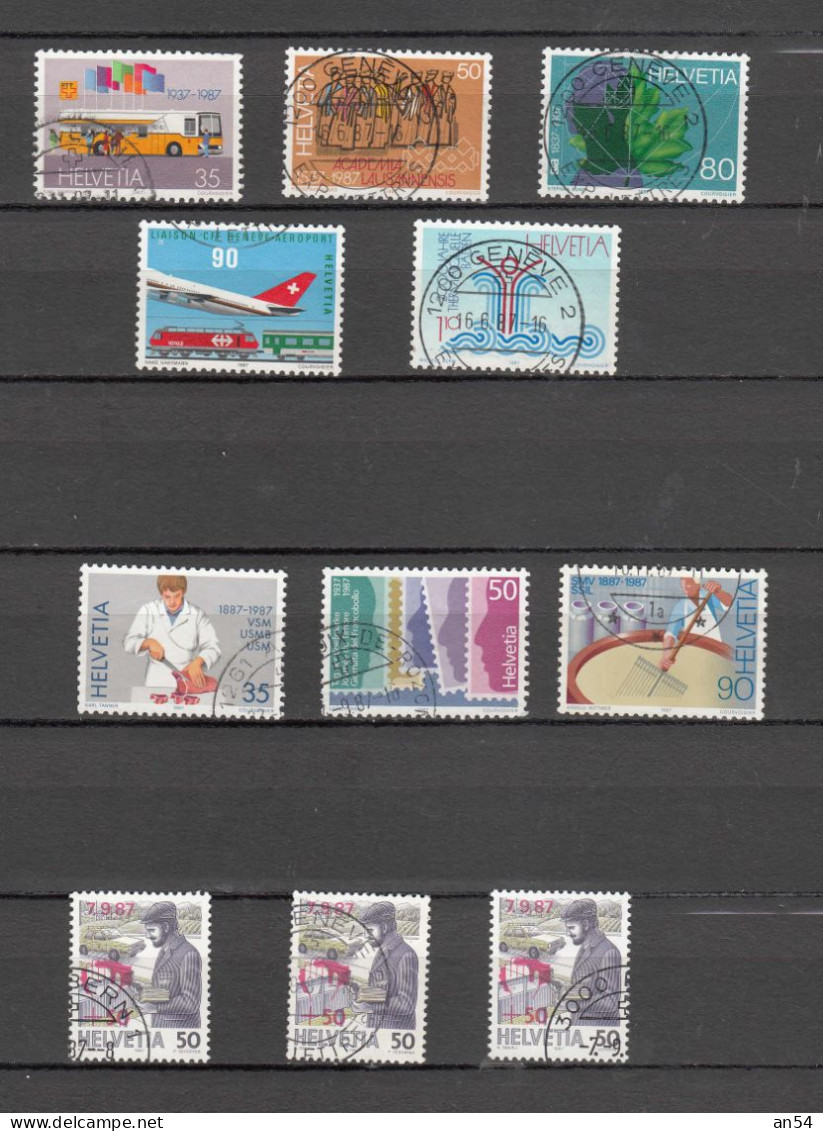 1987    LOT    OBLITERES       CATALOGUE SBK - Used Stamps