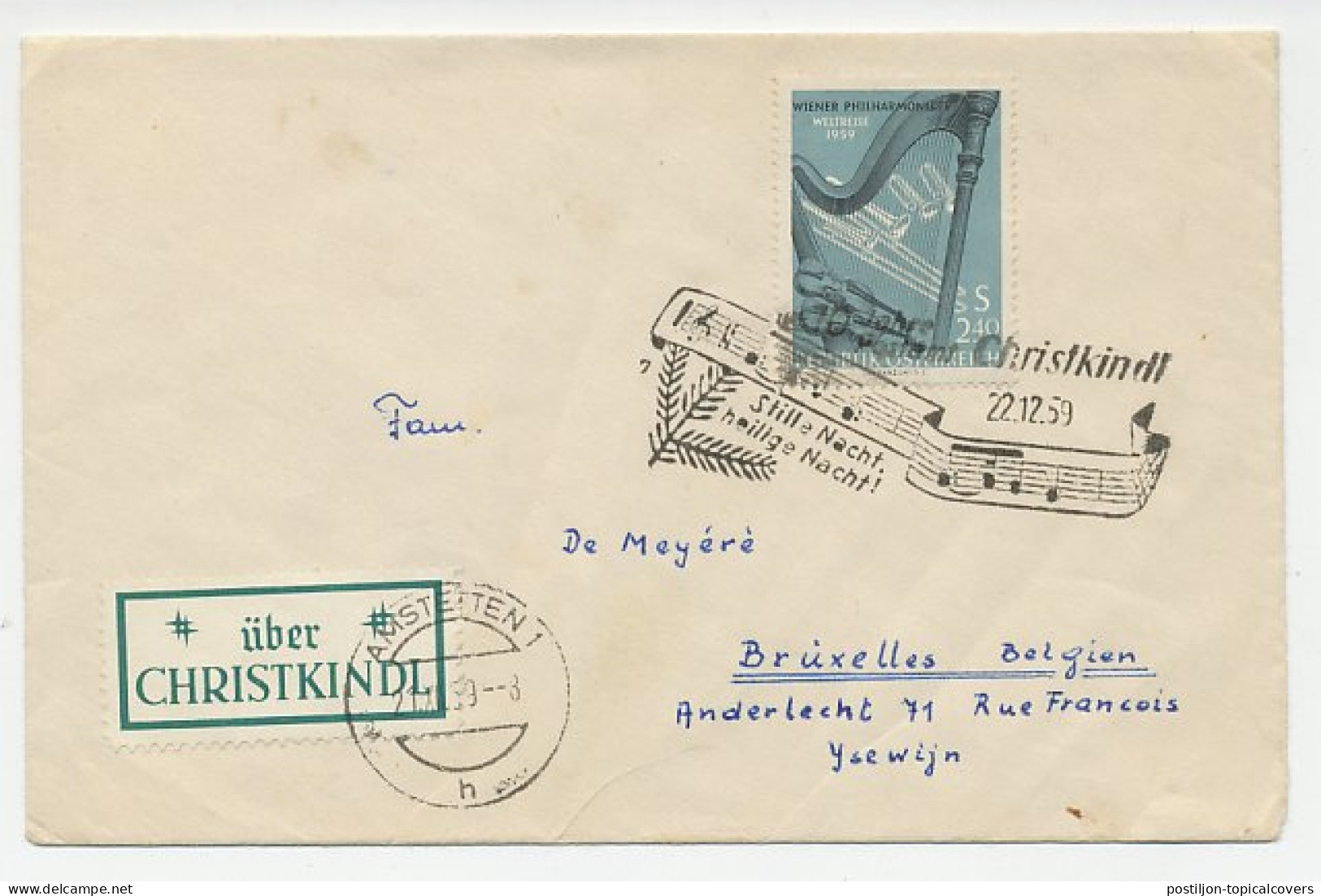 Cover / Postmark Austria 1959 Christkindl - Christmas