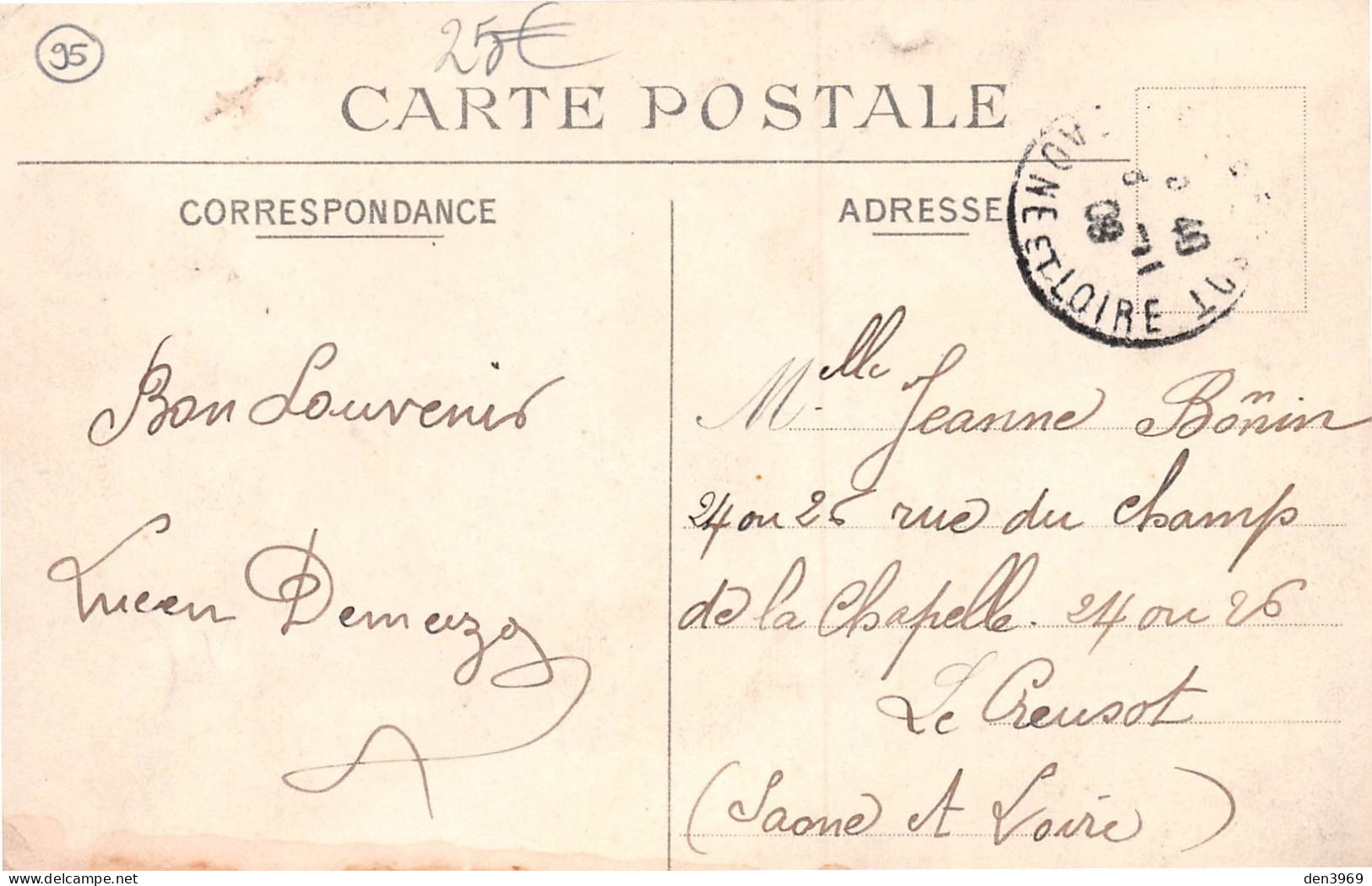 SARCELLES (Val-d'Oise) - Le Haut Du Roi à Scala-Ville - Maison Cayet - Voyagé 1909 (2 Scans) Le Creusot 24 R Du Champ... - Sarcelles