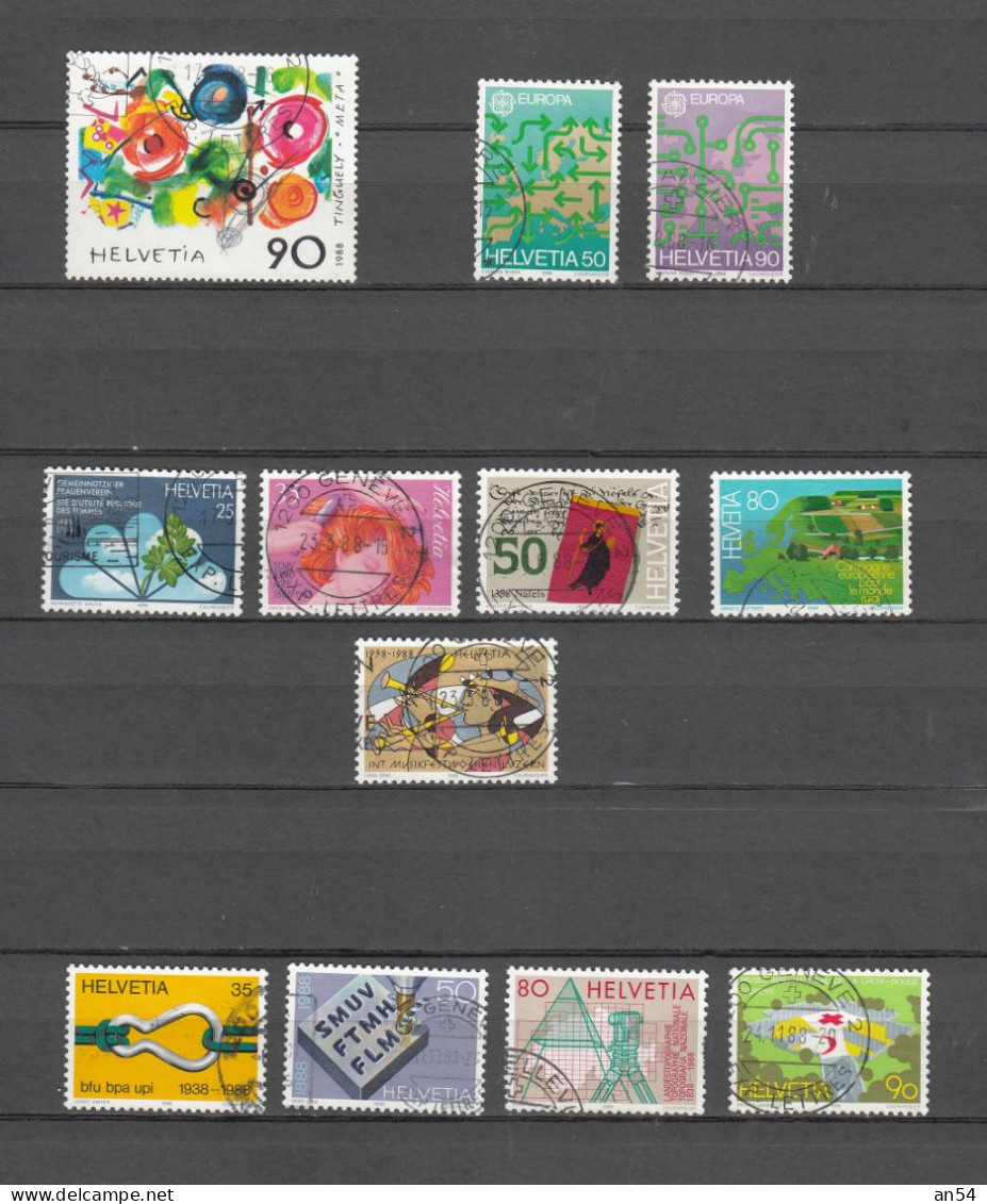 1988    LOT    OBLITERES       CATALOGUE SBK - Used Stamps