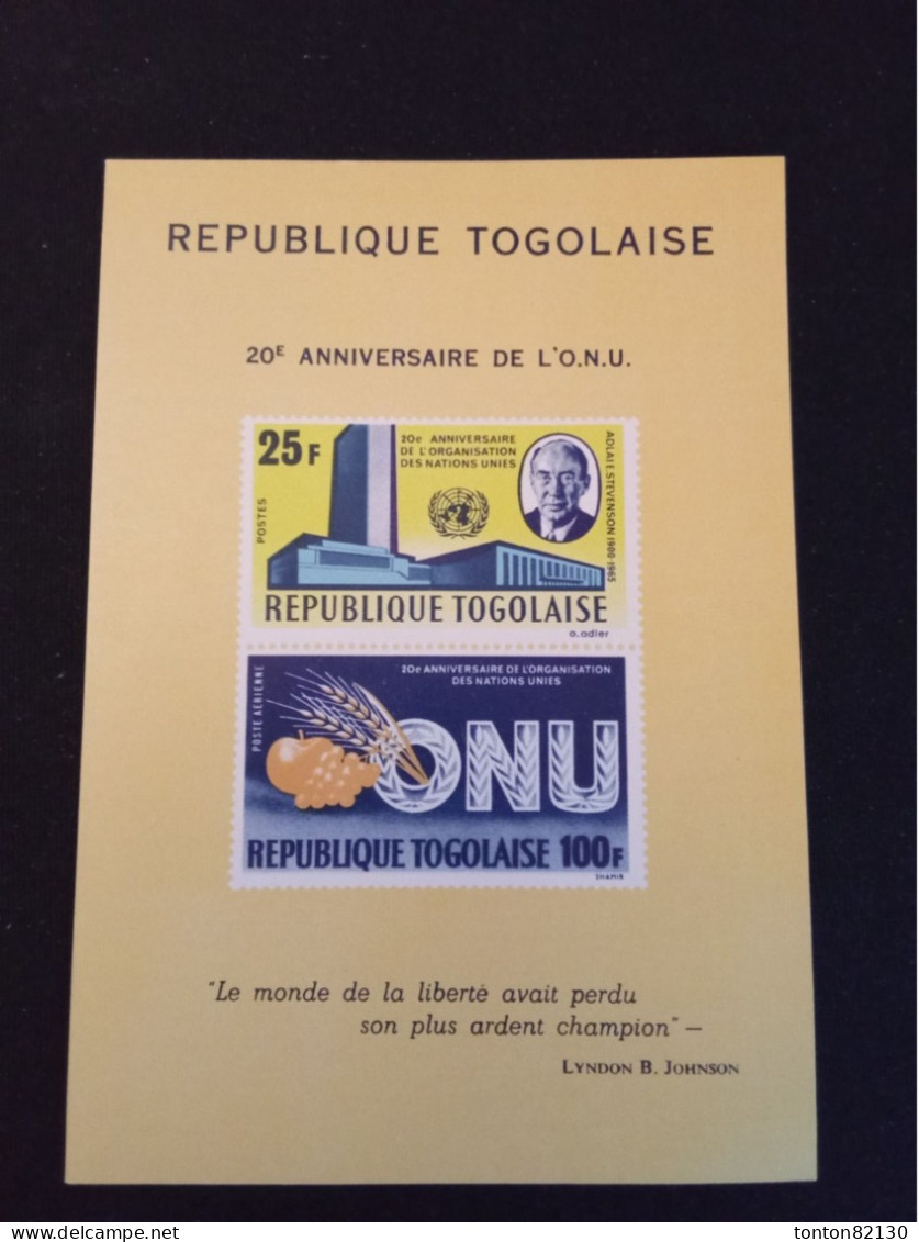 TOGO  BLOC  N°  19    NEUF **  GOMME LUXE - Togo (1960-...)