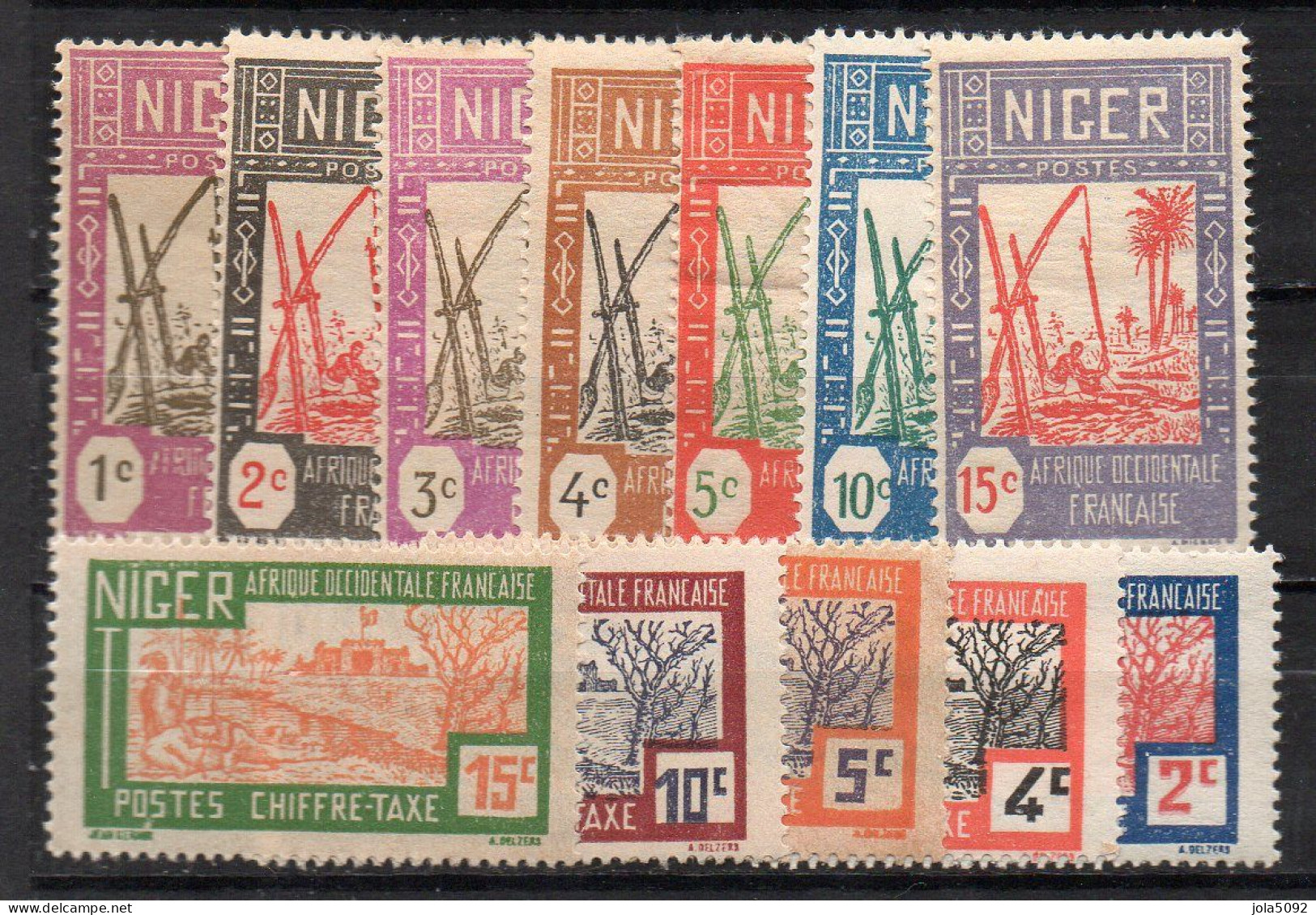 Lot De 12 Timbres Du NIGER - YT N° 29 à 34, 74 Et Taxes 9 à 13 - Unused Stamps