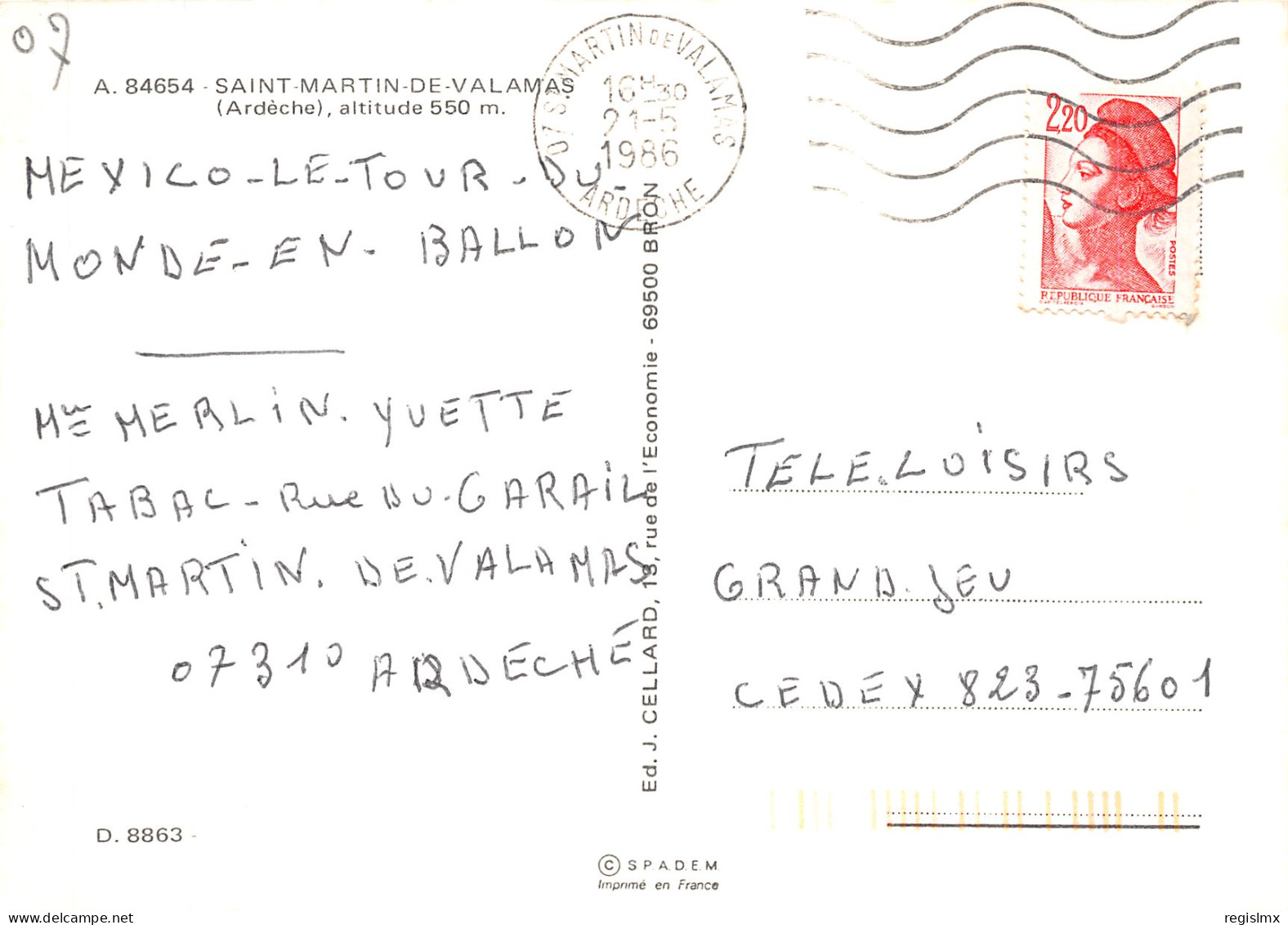 07-SAINT MARTIN DE VALAMAS-N°T2168-A/0115 - Saint Martin De Valamas