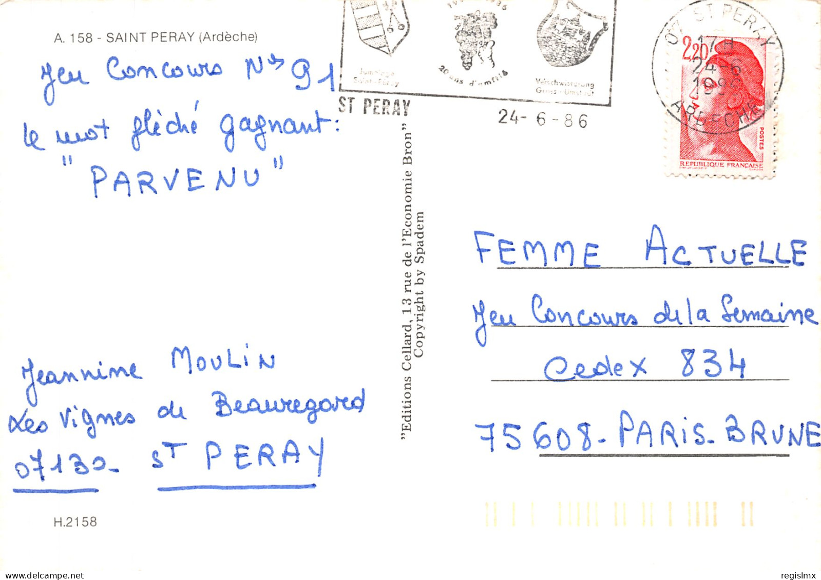 07-SAINT PERAY-N°T2168-A/0071 - Saint Péray
