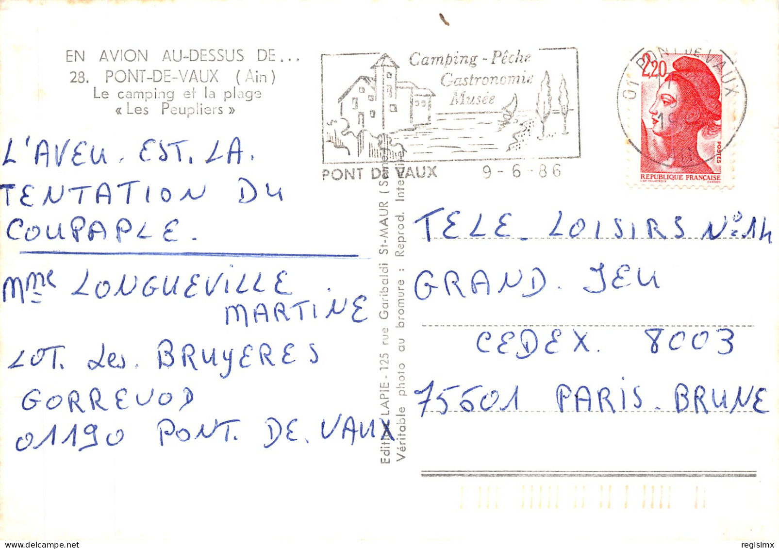 01-PONT DE VAUX-N°T2170-B/0031 - Pont-de-Vaux