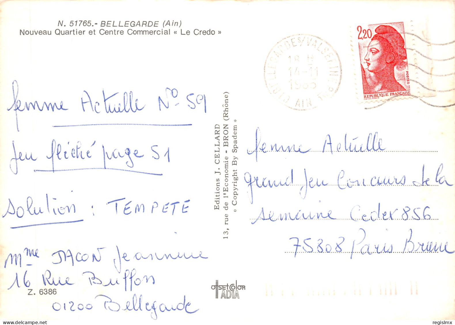 01-BELLEGARDE-N°T2170-A/0063 - Bellegarde-sur-Valserine