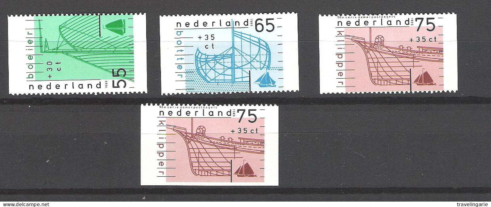 Netherlands  1989 NVPH 1427 A/d Voiliers, Sailing Ships ** MNH Yvert 1331a/33d - Marítimo