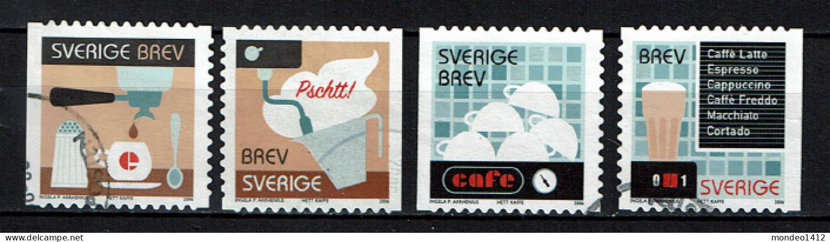 Sweden 2006 - Café, Coffee Culture, Tasses à Café, Cappuccino, Percolateur, Lait Vapeur - Used - Oblitérés