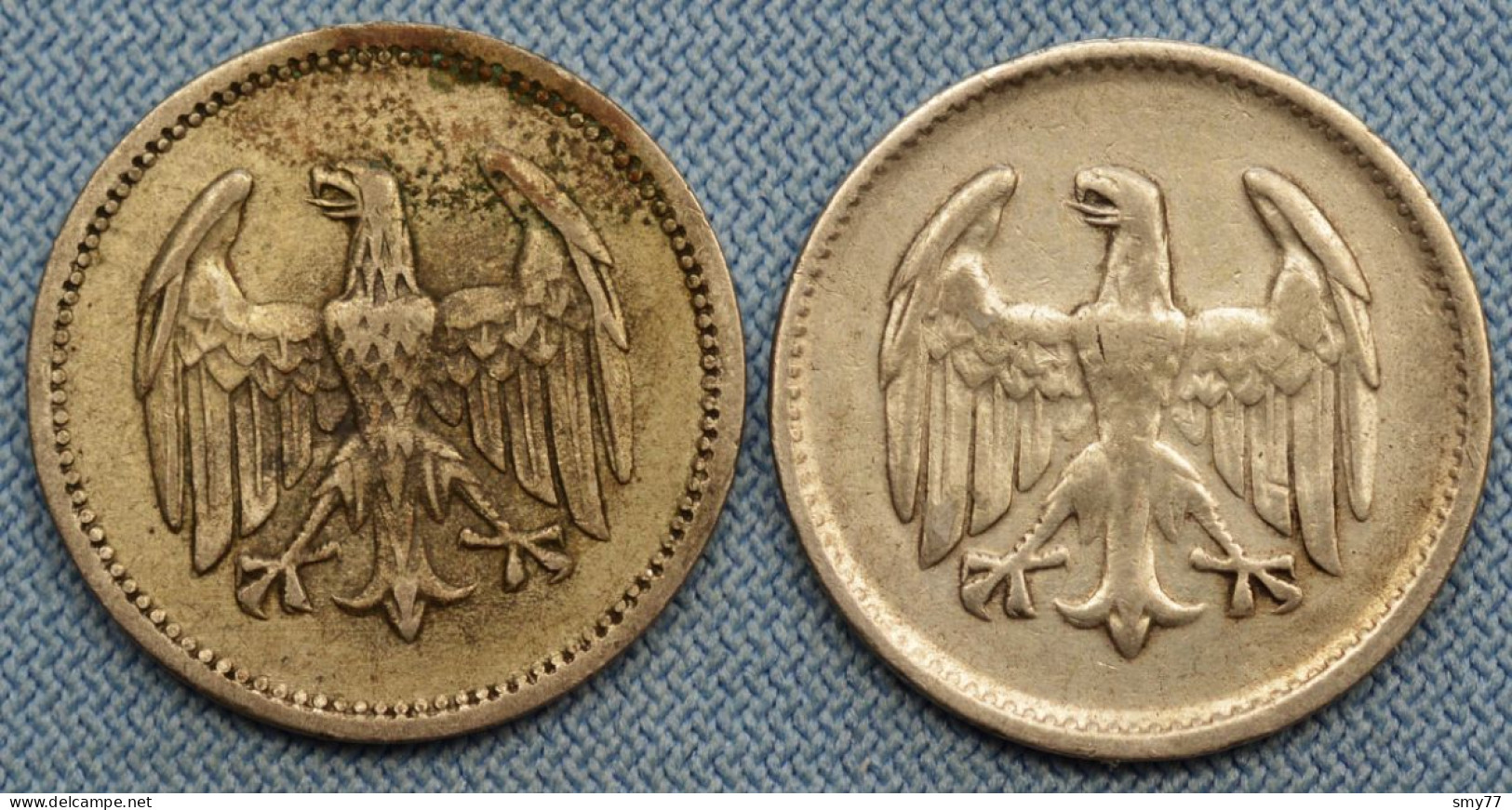 Germany / Deutschland • 1 Mark 1924 A – 1 Mark 1925 D • Weimar •  Allemagne • [24-613] - 1 Marco & 1 Reichsmark